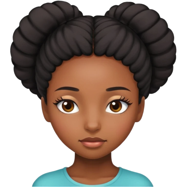 Black girl looking down emoji