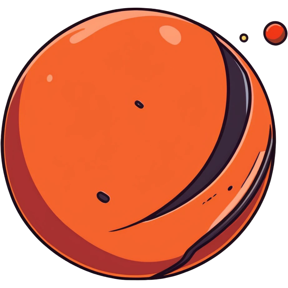 cartoon Mars planet emoji