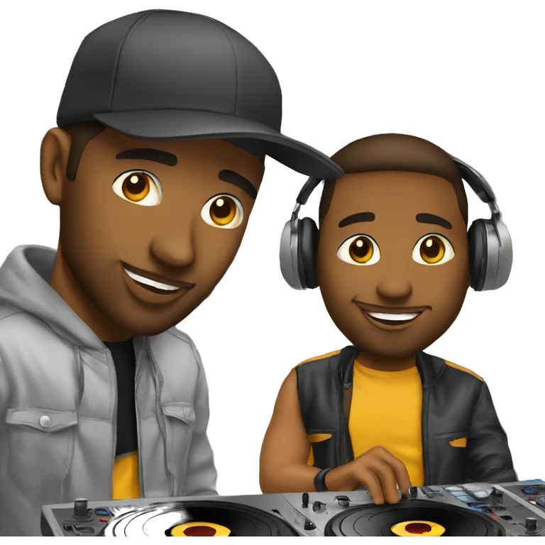Dj con tornamesas emoji