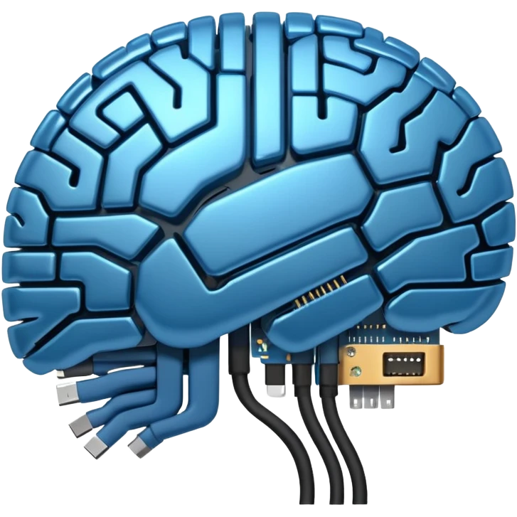 generate a realistic AI emoji based on an electronic brain emoji