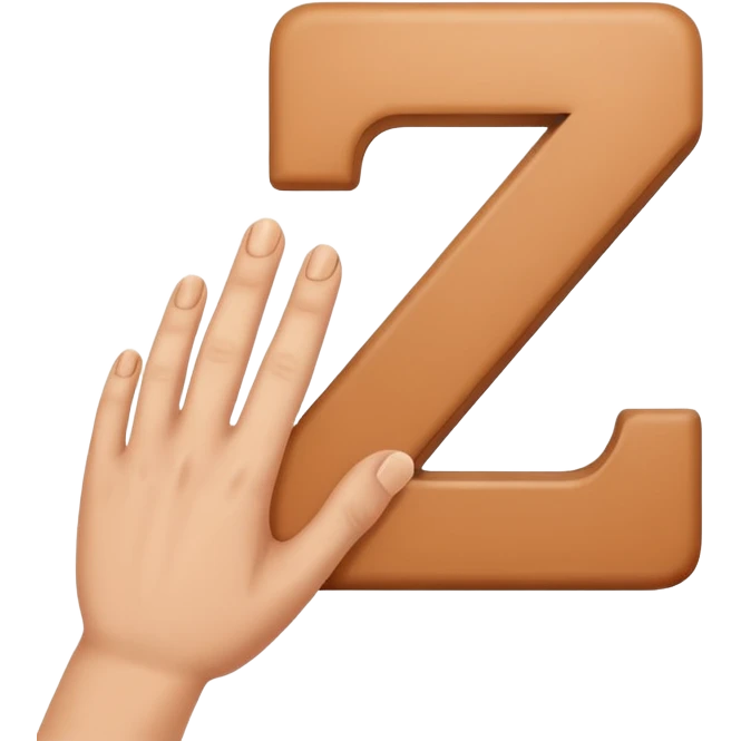 Lettre z avec ses main  emoji