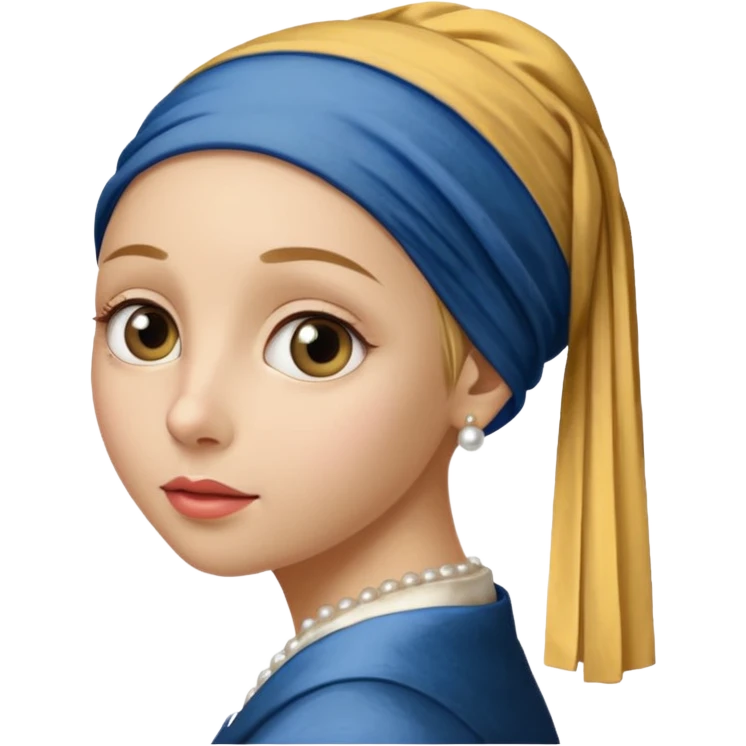 Girl with a Pearl Earring painting emoji