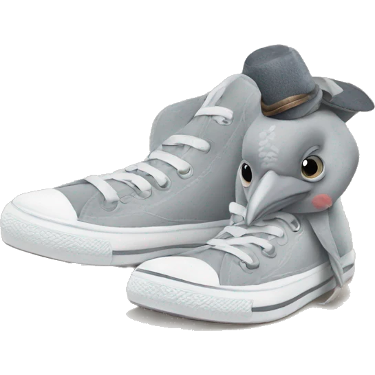 a pigeon in converse kicks emoji