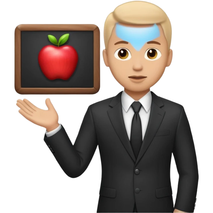 business man giving a presentation, apple emoji style emoji