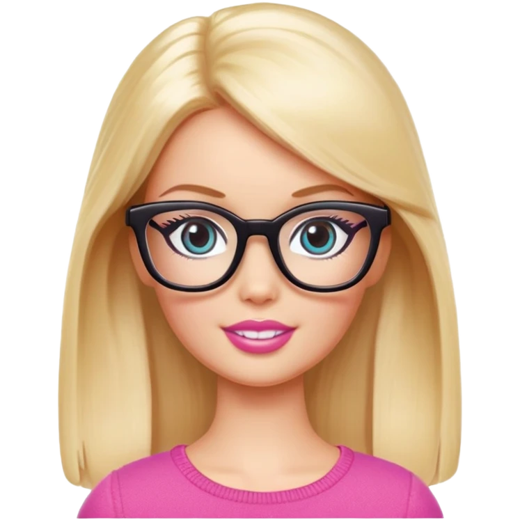 Barbie eye glass emoji