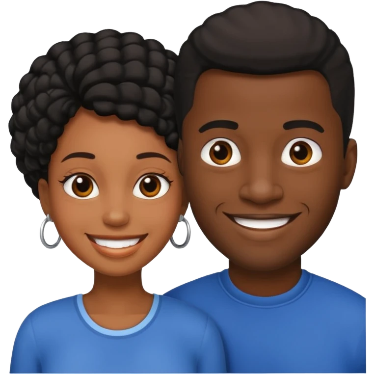 Black Wife and husband  emoji