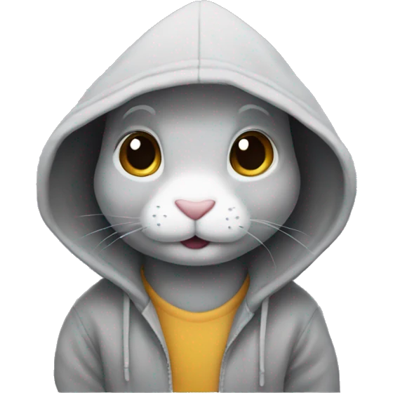 rabbit wearing a hoodie  emoji