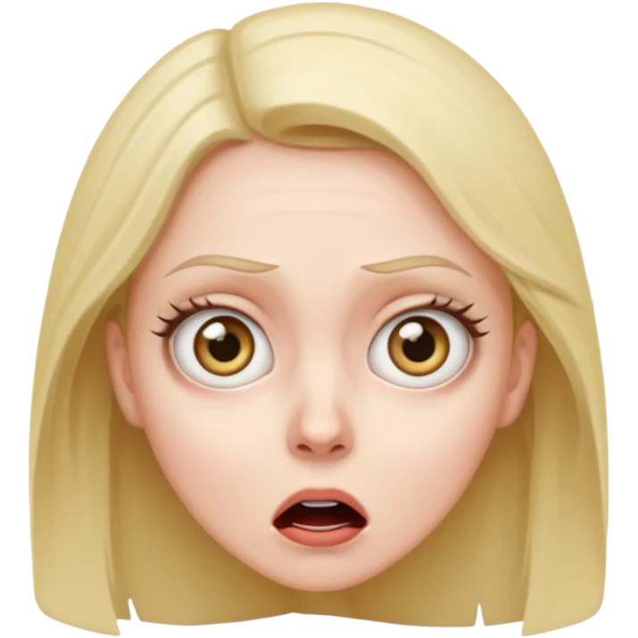 Woman having scary episode emoji