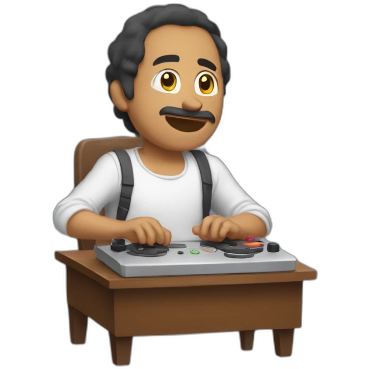 chico jugando a la consola emoji