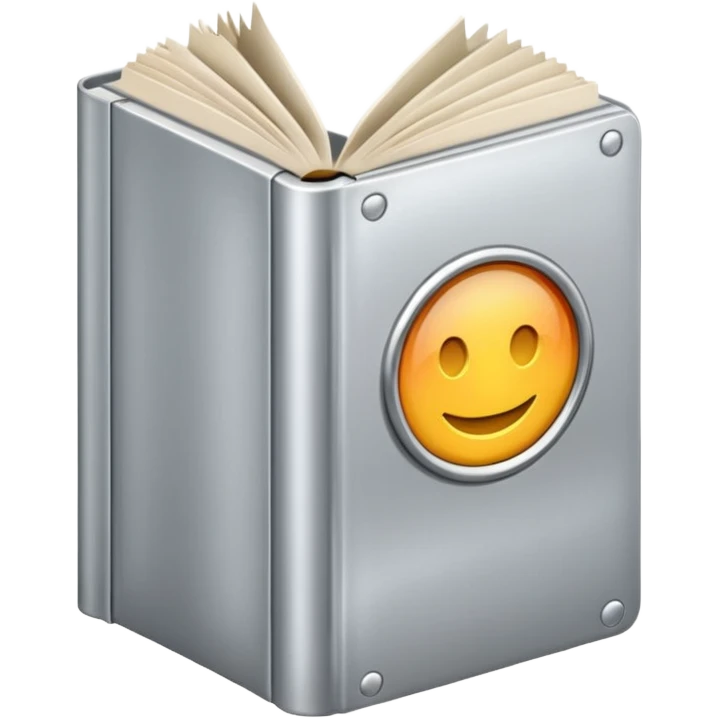 Opened silver book emoji