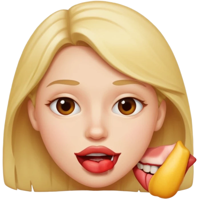 lip biting emoji