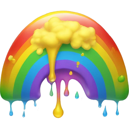 rainbow vomiting yellow face emoji emoji