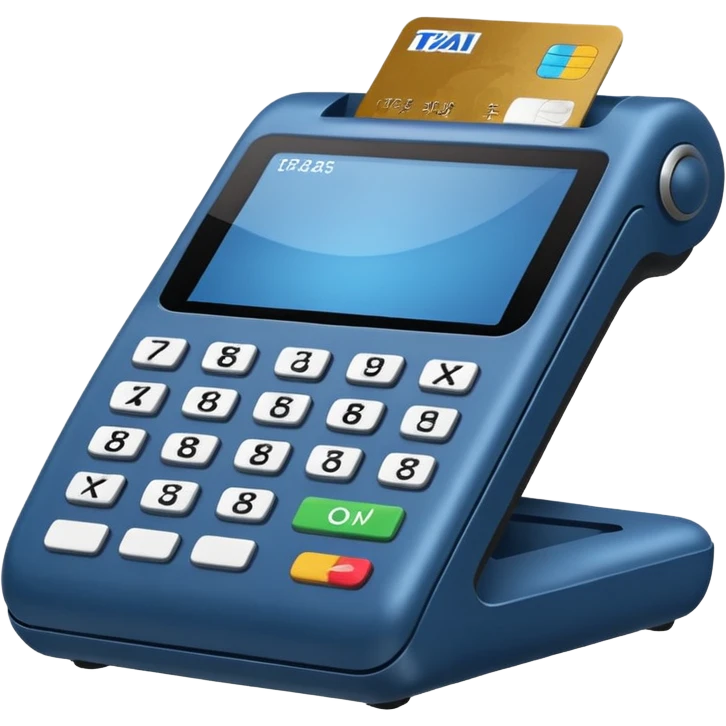 credit card blue pos terminal emoji