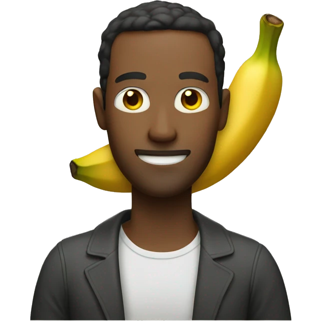 man holding a banana emoji