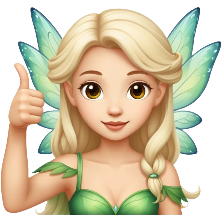 Thumbs up beautiful fairy  emoji
