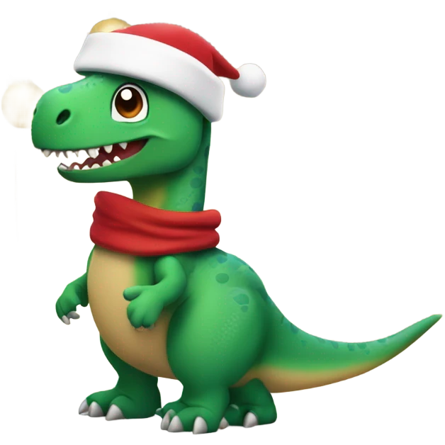  Christmas dinosaur  emoji