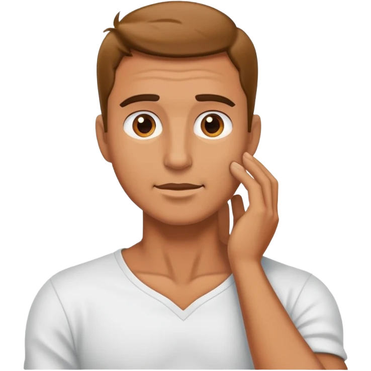 man holding his neck emoji
