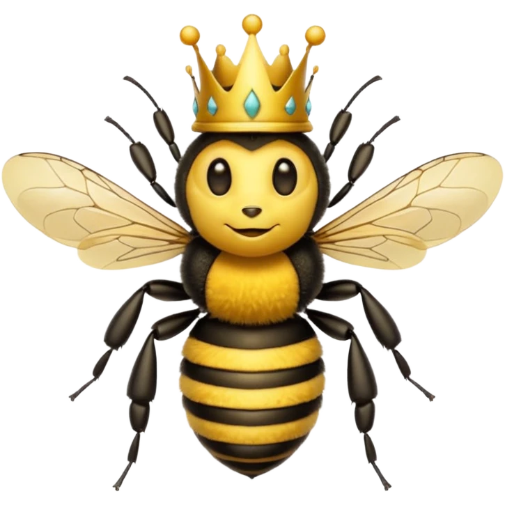 bee with crown emoji