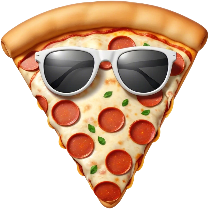 pizza con anteojos de sol emoji