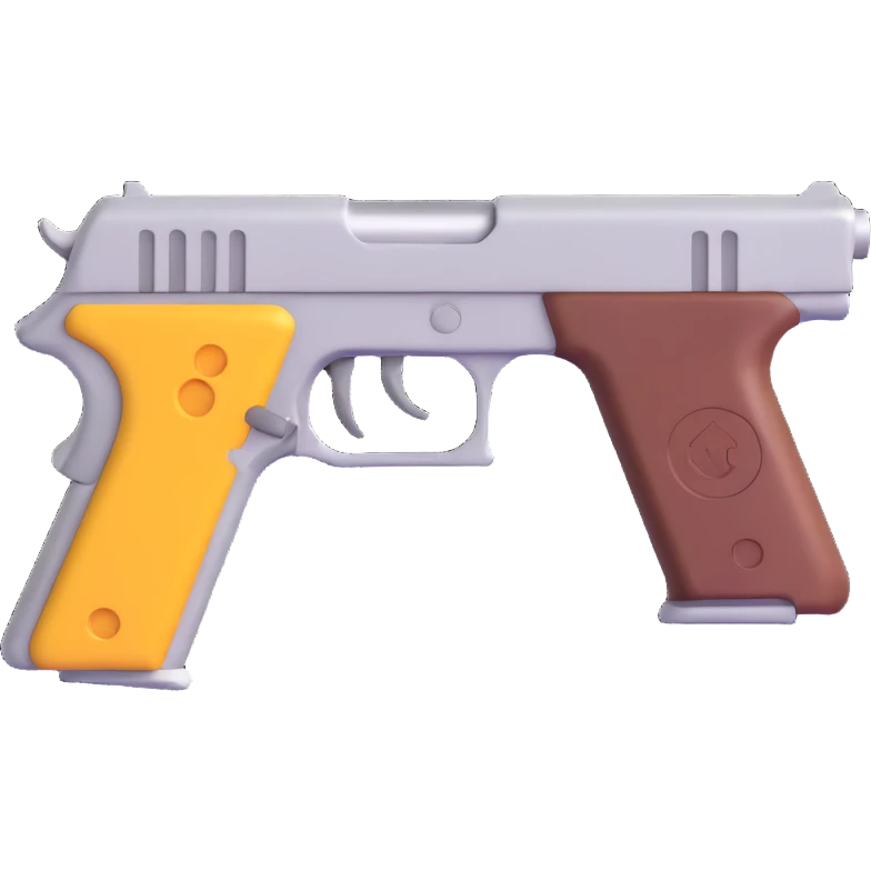 gun emoji, simple and clear emoji