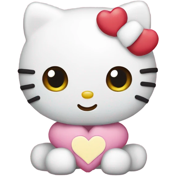 Hello kitty with love hearts around emoji  emoji
