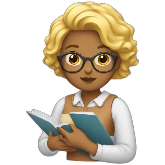 a girl who writes emoji