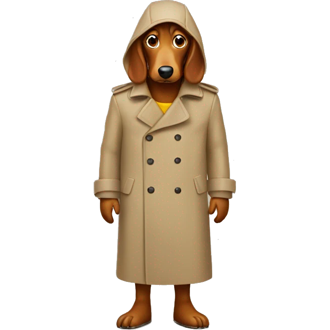 Hotdog in a trench coat emoji