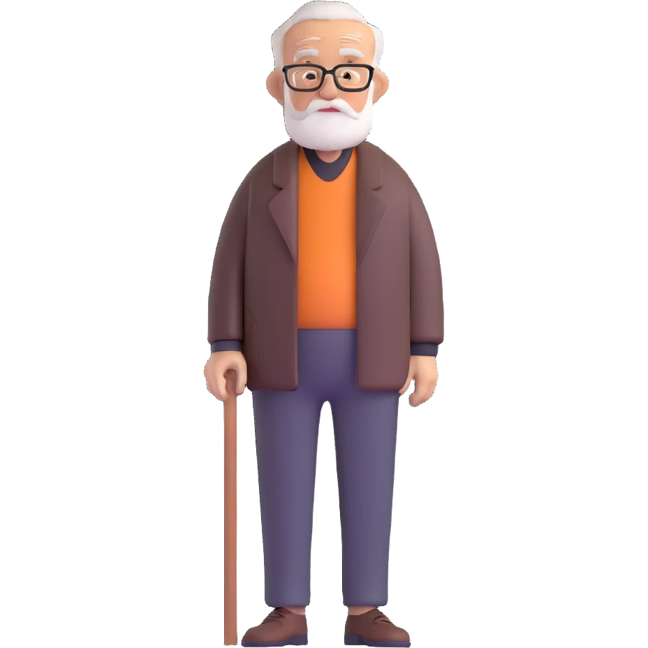 old man full body emoji