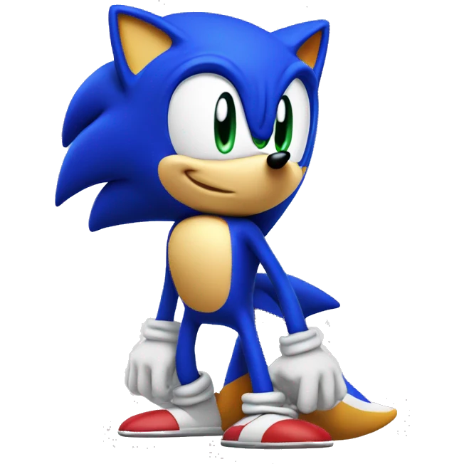 Tails sonic with blue eyes emoji