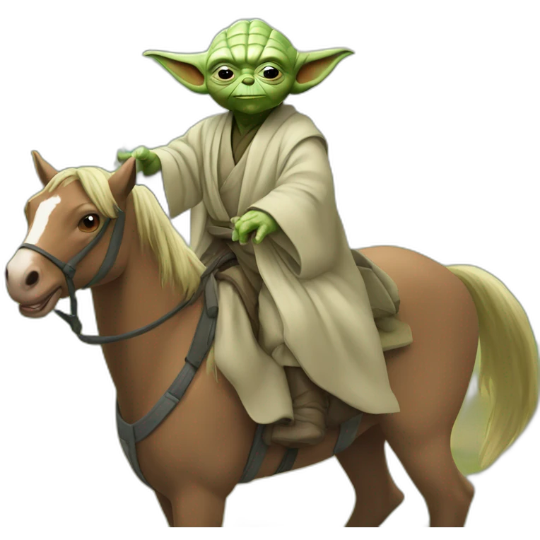 yoda en un caballo emoji