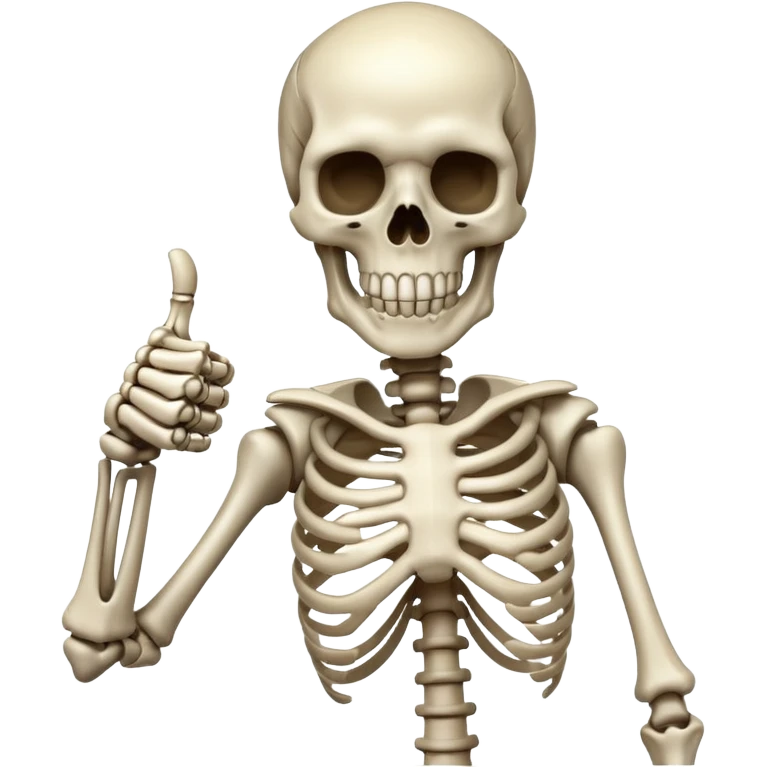 Skeleton hand giving a thumbs up emoji
