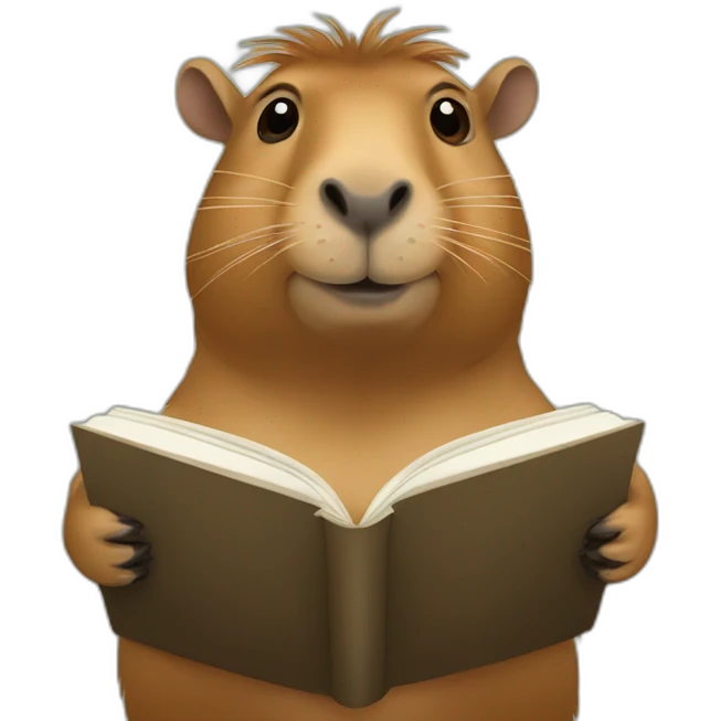 CAPIBARA, READ BOOK emoji