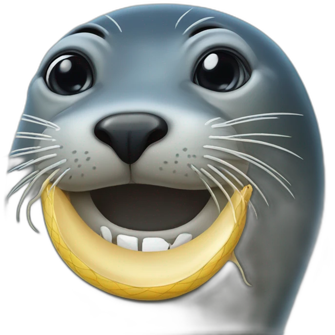 Seal's nostrils with an eel emoji