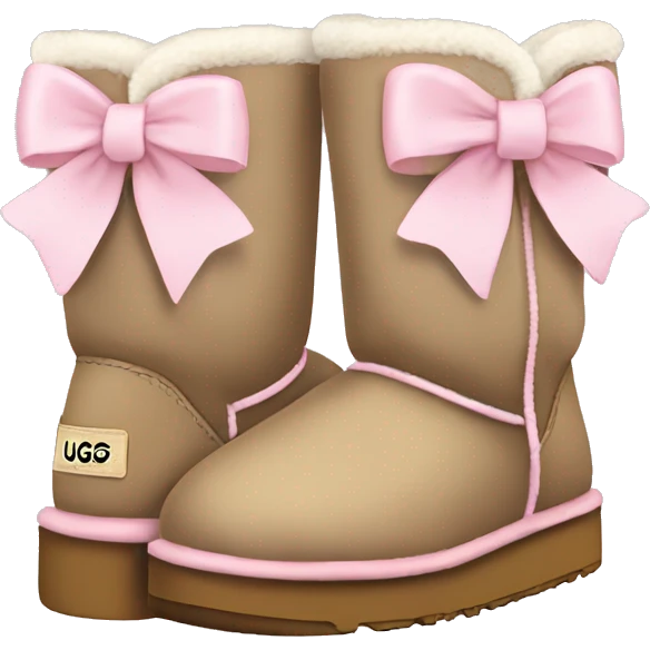 uggs with pale pink bows emoji
