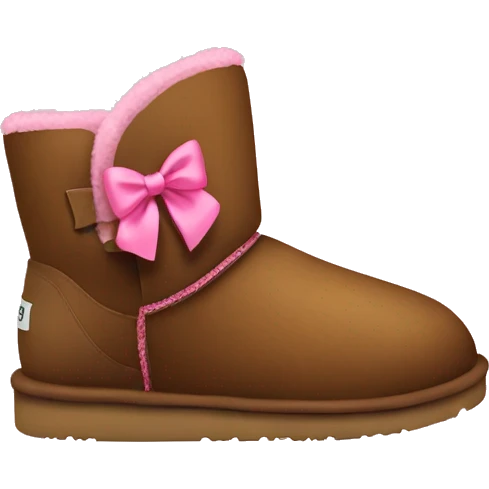 brown uggs with pink bow emoji