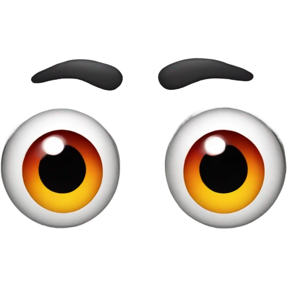 Eyes with flames in them emoji