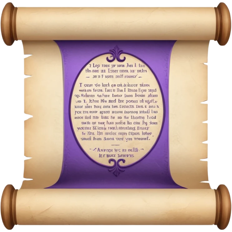 purple Scroll with quote emoji