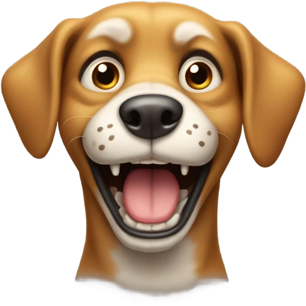 Scary smile dog emoji