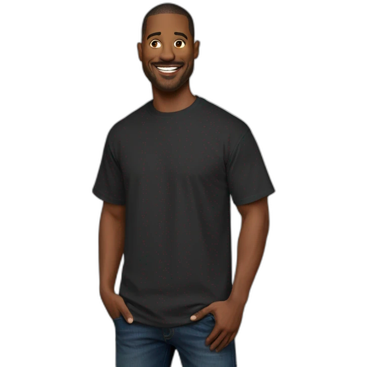 Big D Randy Black Shirt Emoji AI Emoji Generator