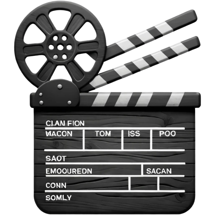 film clap black and white emoji