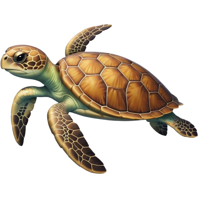 White Pastel sea turtle emoji