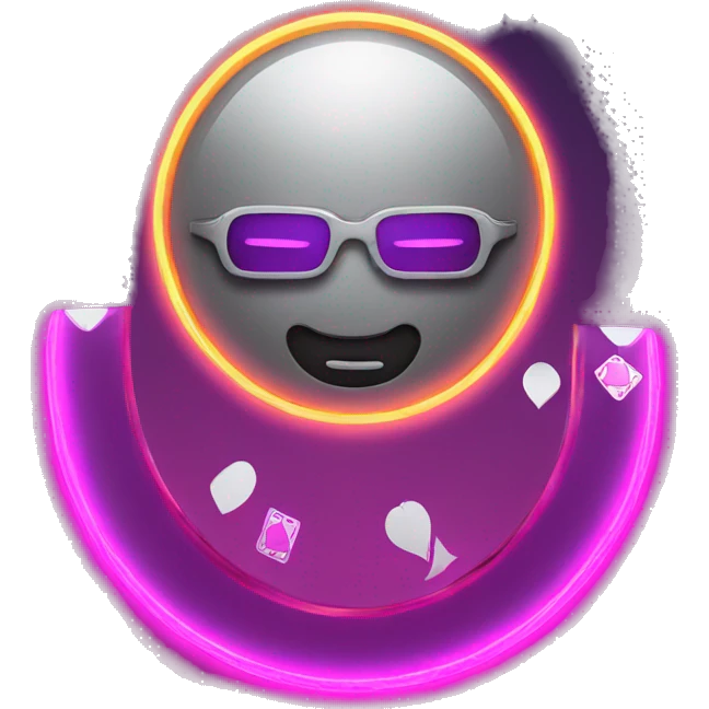 poker with neon elements emoji