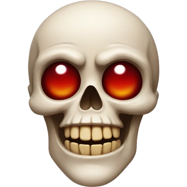 red eyessmile skull emoji