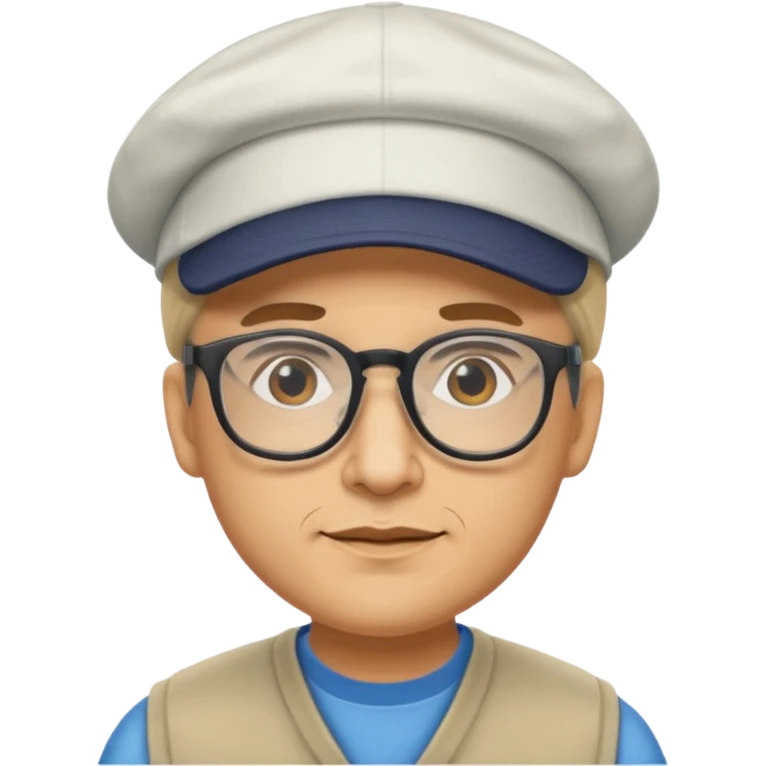 SEÑOR BLANCO CON GAFAS Y GORRA emoji