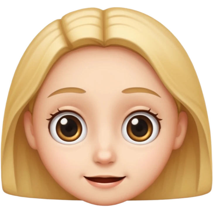 Cute smiling face with big concerned eyes  emoji