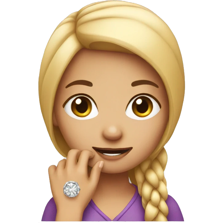 Girl with ring emoji