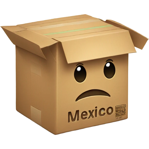 a box with "made in mexico" text emoji