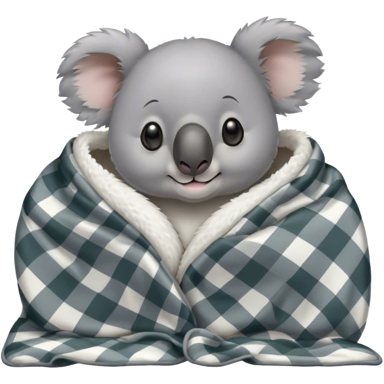 Koala under plaid emoji