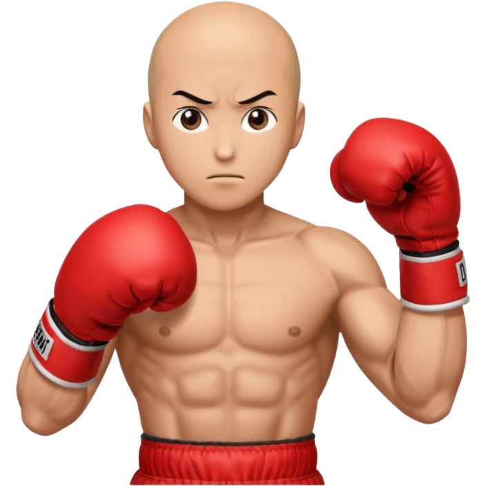 Saitama red hand punch with boxing glove emoji