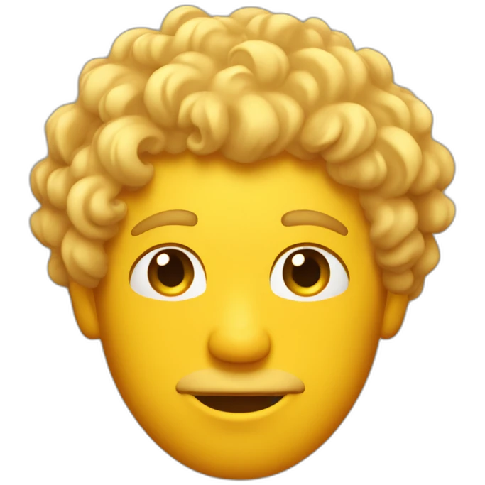 sunburn face curly blond man emoji